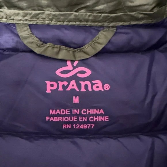 PrAna Olive Down Puffer Jacket sz M - Picture 2 of 6
